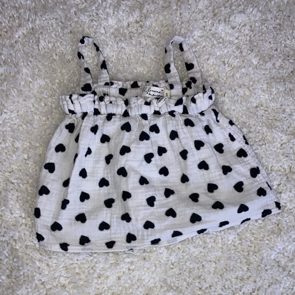 For Love & Lemons Galentine Polka Dot Heart Tunic Top 3T - Picture 2 of 4